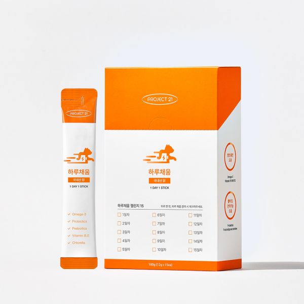 프로젝트21 하루채움 고양이 종합 영양제 스틱 면역력 유산균 오메가3 노묘 비듬 무기력 닭 33,900원