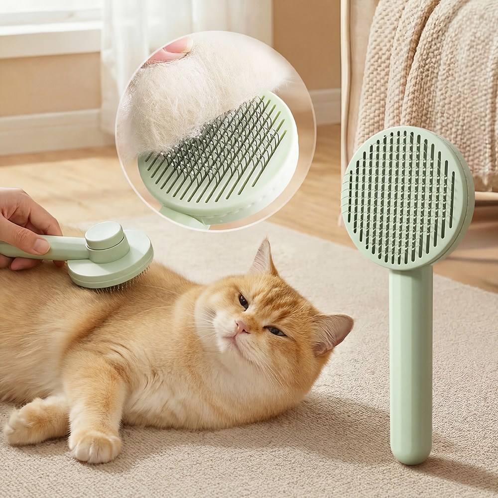 고양이빗 고양이 털제거기 둥근빗, 2개, 녹색 19,800원