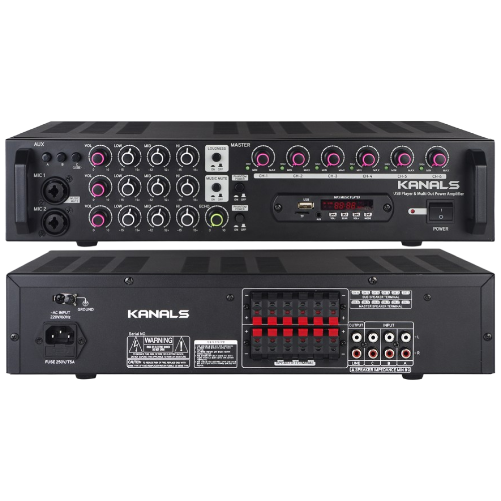 카날스 EMA-600N 전문가용 600W 6채널 파워앰프 카페 스튜디오 방송용 608,580원