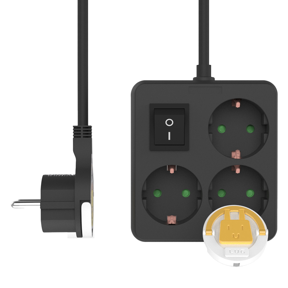 러그 미니 스위치 멀티탭 3구 LUG-B-S03K-1.5 + 안전커버 11,100원