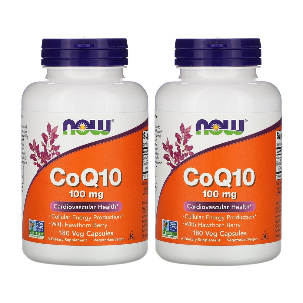 [1+1] NOW Foods 나우푸드 CoQ10 100mg 180정 산사나무 열매 함유 코엔자임 Q10 큐텐 코큐텐 호손베리 Hawthorn Berry Coenzyme 2개 138,000원