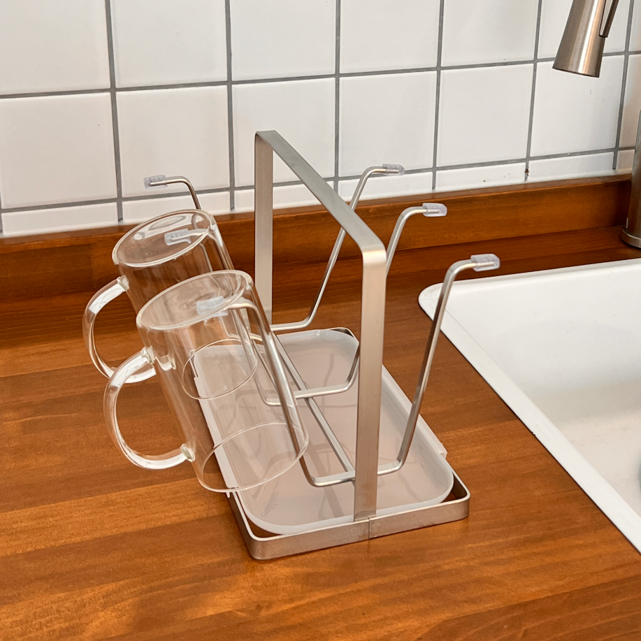 오브민 스텐 컵거치 건조대 + 캡 6p 13,120원