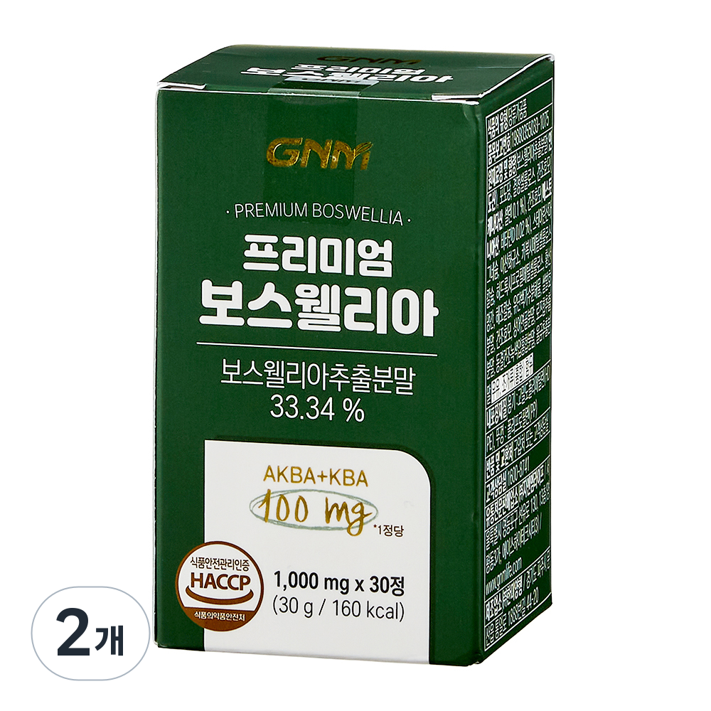 자연의품격 프리미엄 보스웰리아 AKBA+KBA 100mg, 30정, 2개 24,600원