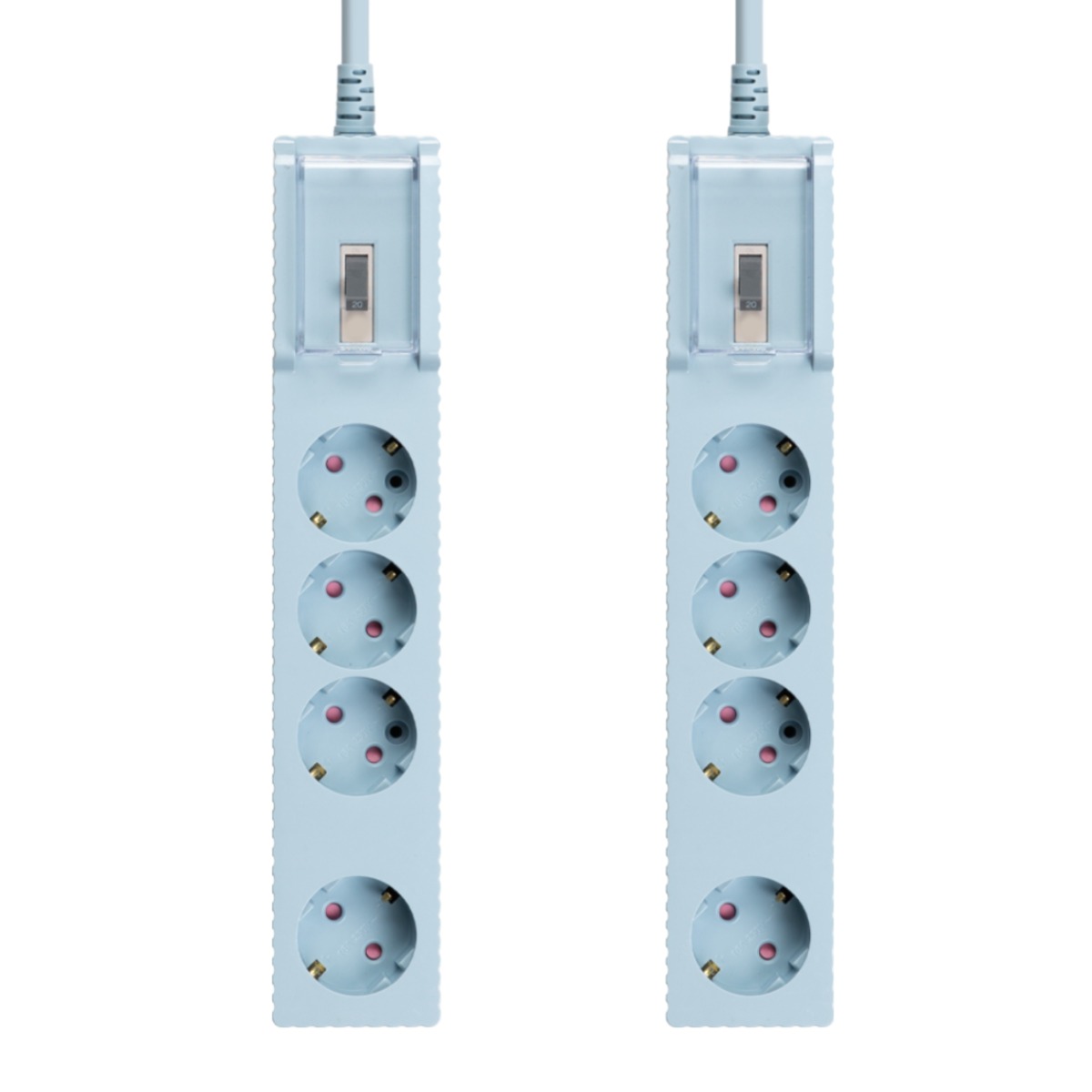 1+1 웨이브 고용량 과부하차단 멀티탭 4구 50cm 1.5m 3m 5m 7m, 파스텔블루, 2개, 1.5m 54,700원