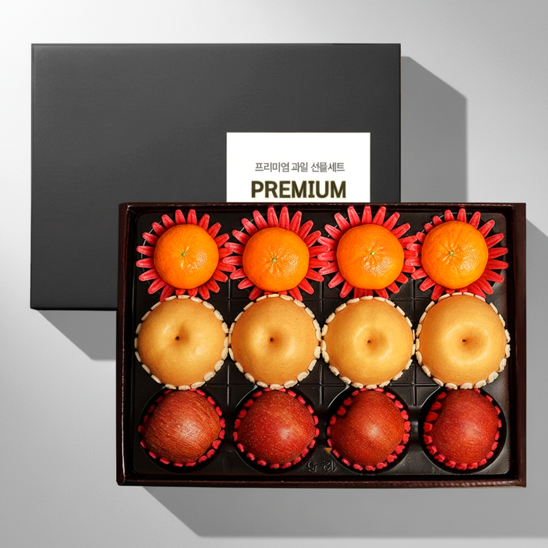 명품청과 사과 + 배 + 한라봉 천혜향 레드향 3종 혼합과일 프리미엄 선물세트, 1개, 5.2kg (사과4+배4+레드향4) 110,000원