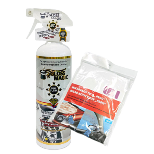 글로스매직 슈퍼 울트라 500ml 유리막 초발수 코팅제 왁스 퀵디테일러 + 타월 51,000원