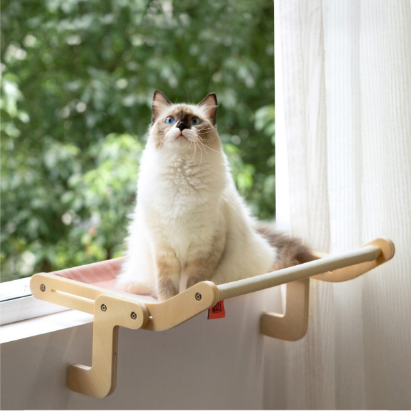 누심비 고양이 켓 원목 창틀 해먹 침대 윈도우 창문형 거치대 N7, 1개 29,900원