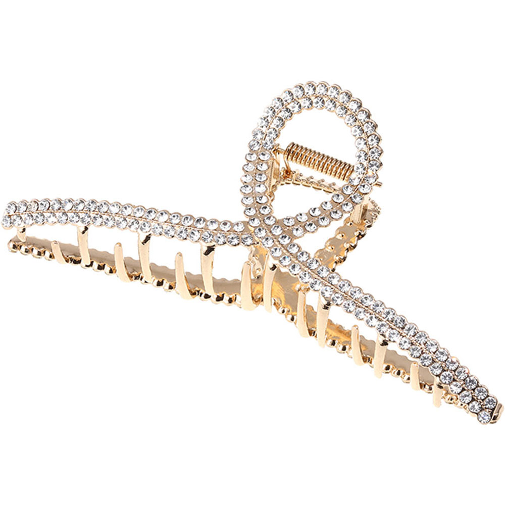 수스다 빅사이즈 큐빅 더블 믹스 꼬임 메탈 집게핀 유광 헤어핀 반묶음 올림머리 머리핀 9,000원