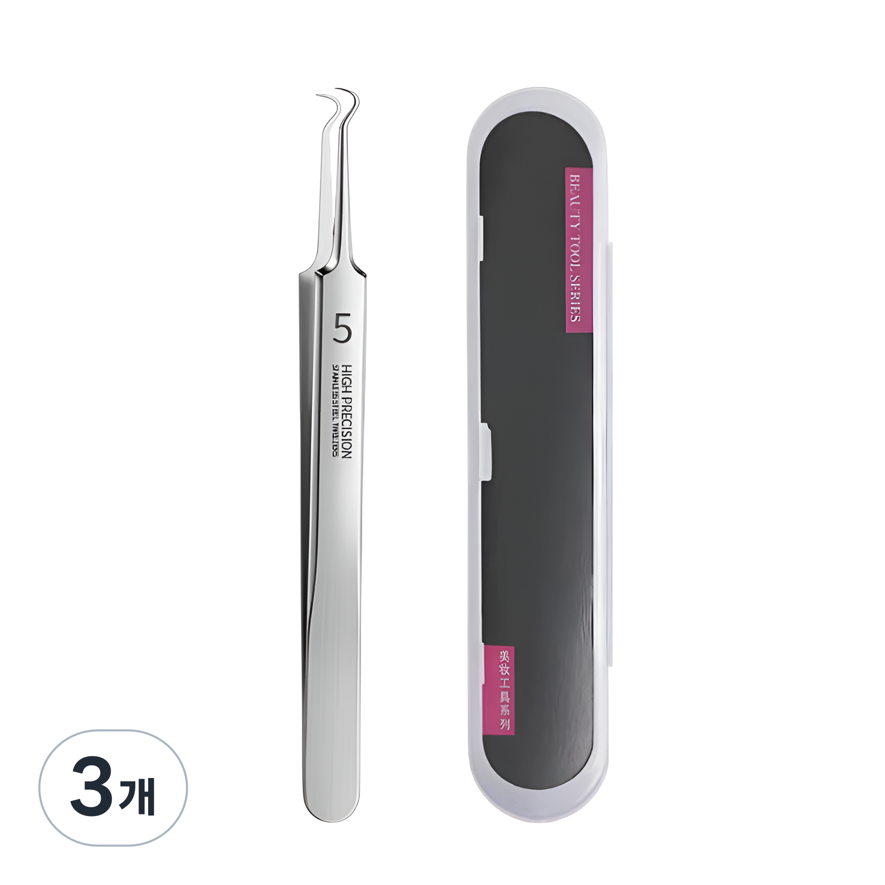 바라츠 정밀 피지 핀셋 블랙헤드 잡티 제거기, 3개, 갈고리핀셋 24,000원