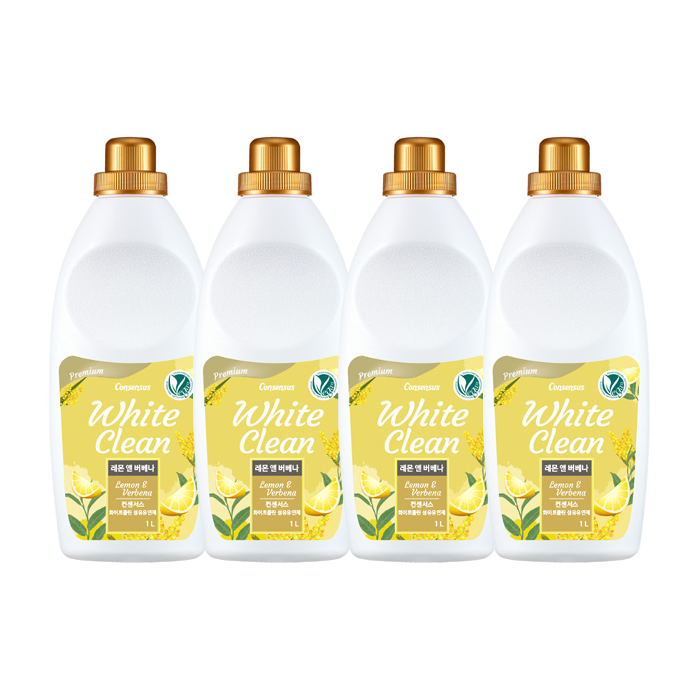 컨센서스 화이트클린 섬유유연제 레몬앤버베나, 1L, 4개 23,500원