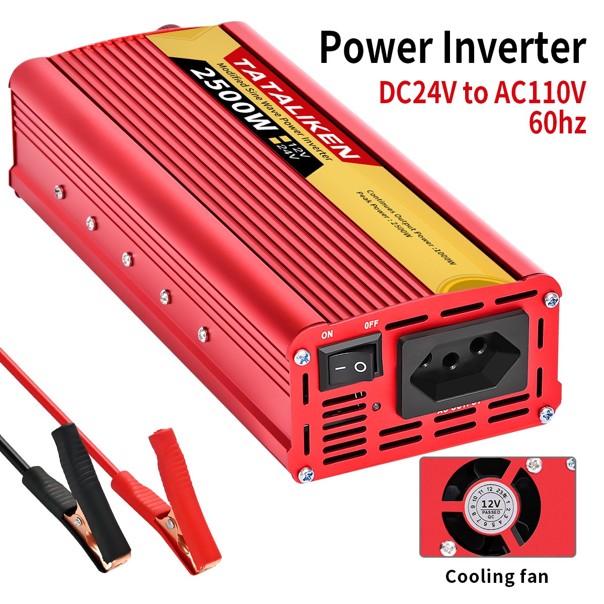 전원 인버터 브라질 소켓 600W/1500W/2000W/2500W DC 12V/V AC 110V/220V 휴대용 자동차 충전기 액세서리 35,160원