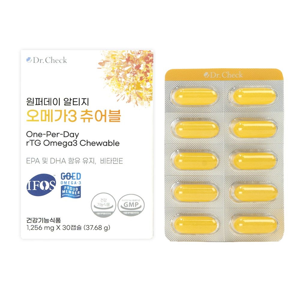 닥터체크 원퍼데이 알티지 오메가3 츄어블 28,500원