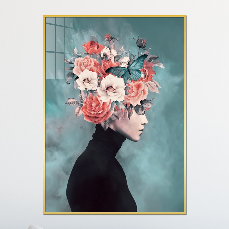 아트블루 북유럽 모던 감성 꽃의 여인 인물 추상화 인테리어 그림 액자, 2번 꽃의 여인_B, 현재가 67,900원