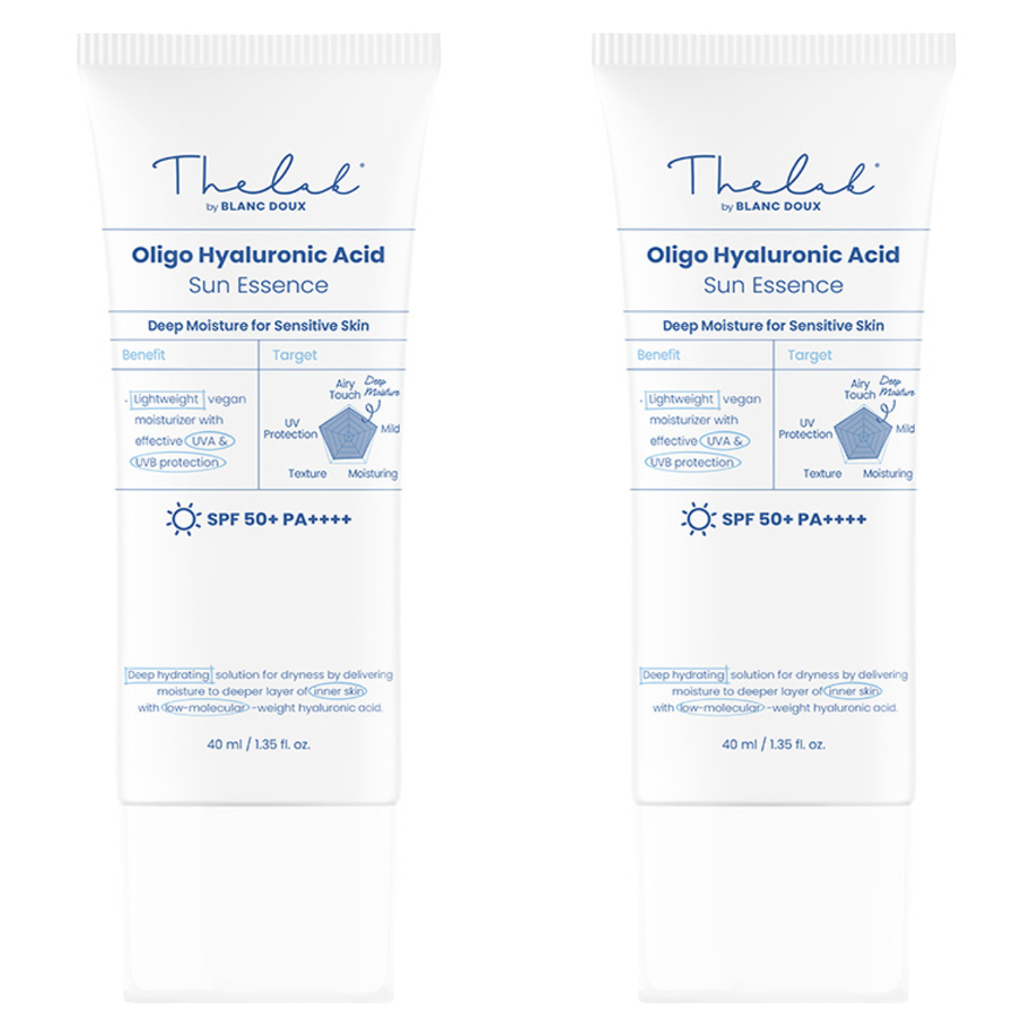 더랩바이블랑두 올리고 히알루론산 선 에센스 SPF50+ PA++++ 34,400원