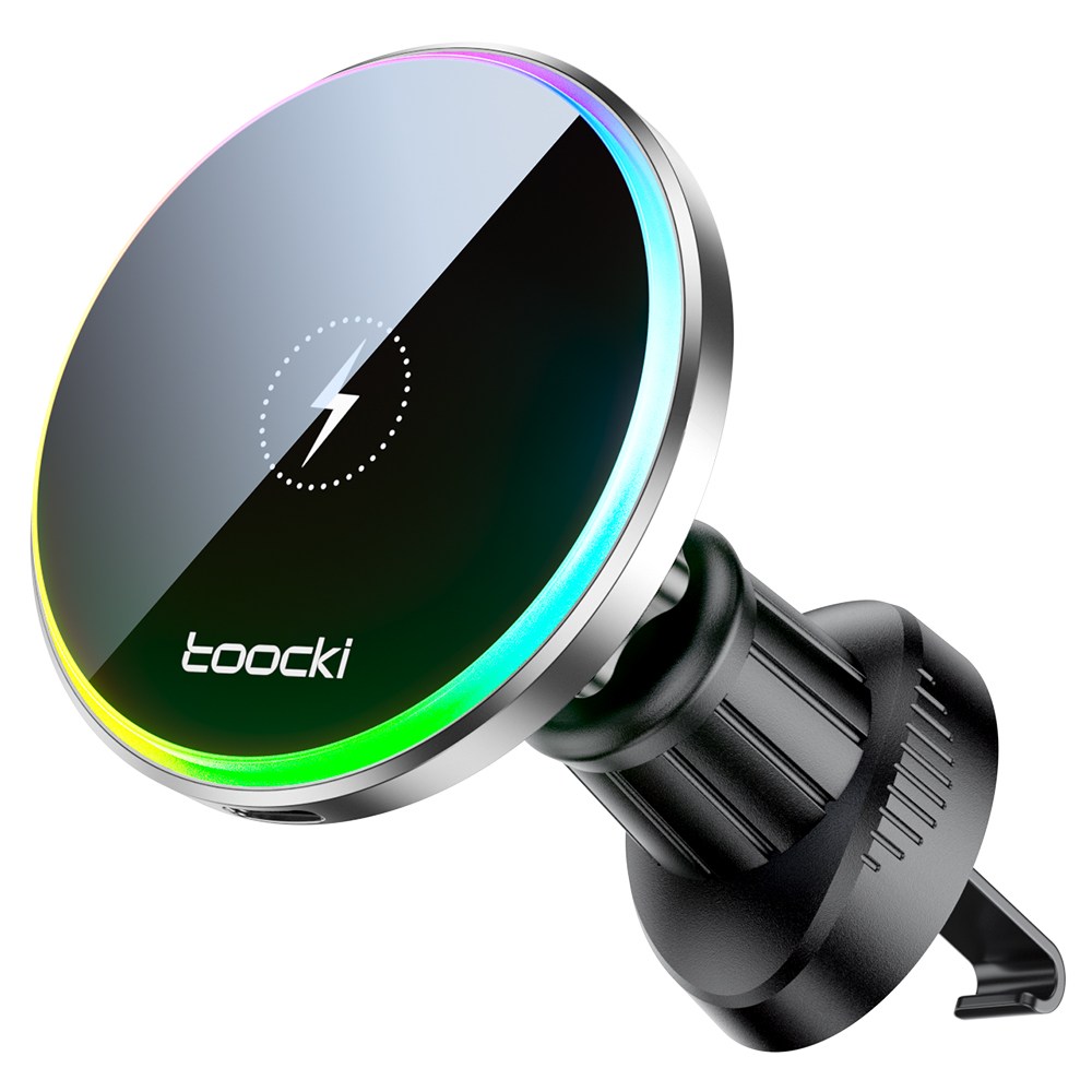Toocki 맥세이프 차량용 고속 무선 충전 거치대 15W 송풍구형, 블랙 56,990원
