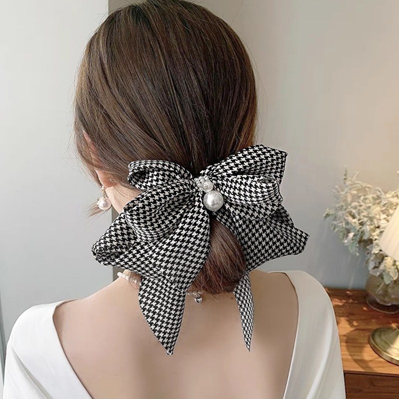 미다미 쉬폰 왕리본 자동핀 헤어핀 머리핀 3디자인 6,900원