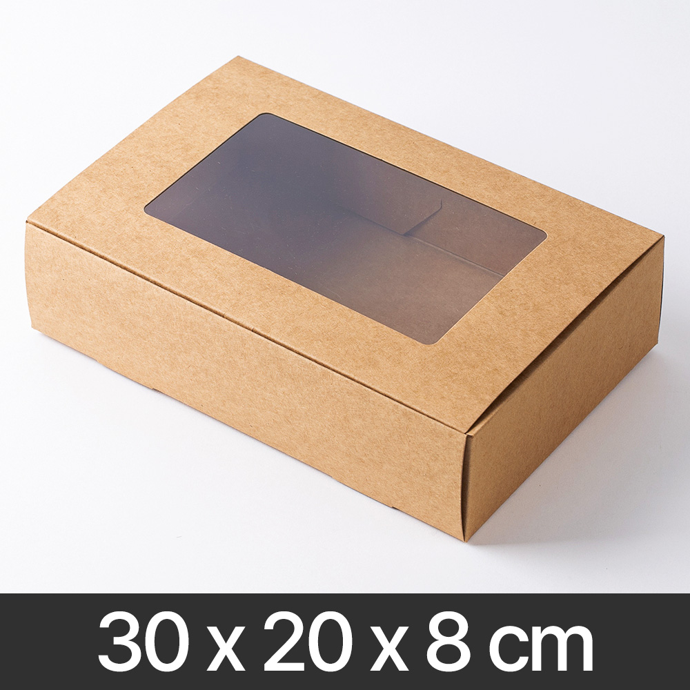 투명창 큰 선물상자 원터치 접이식 낱장판매 포장 선물박스, 10개, 크라프트 23,000원