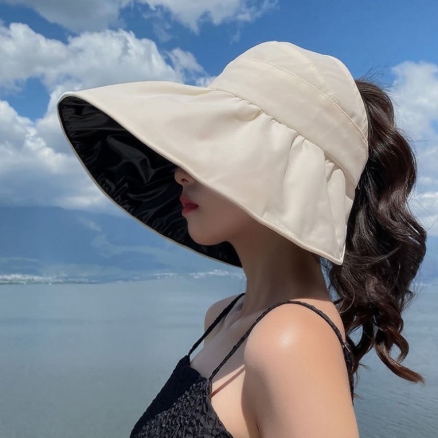 자외선 차단 버킷햇 와이드 여성 썬캡 모자 + 덴탈마스크 9,800원