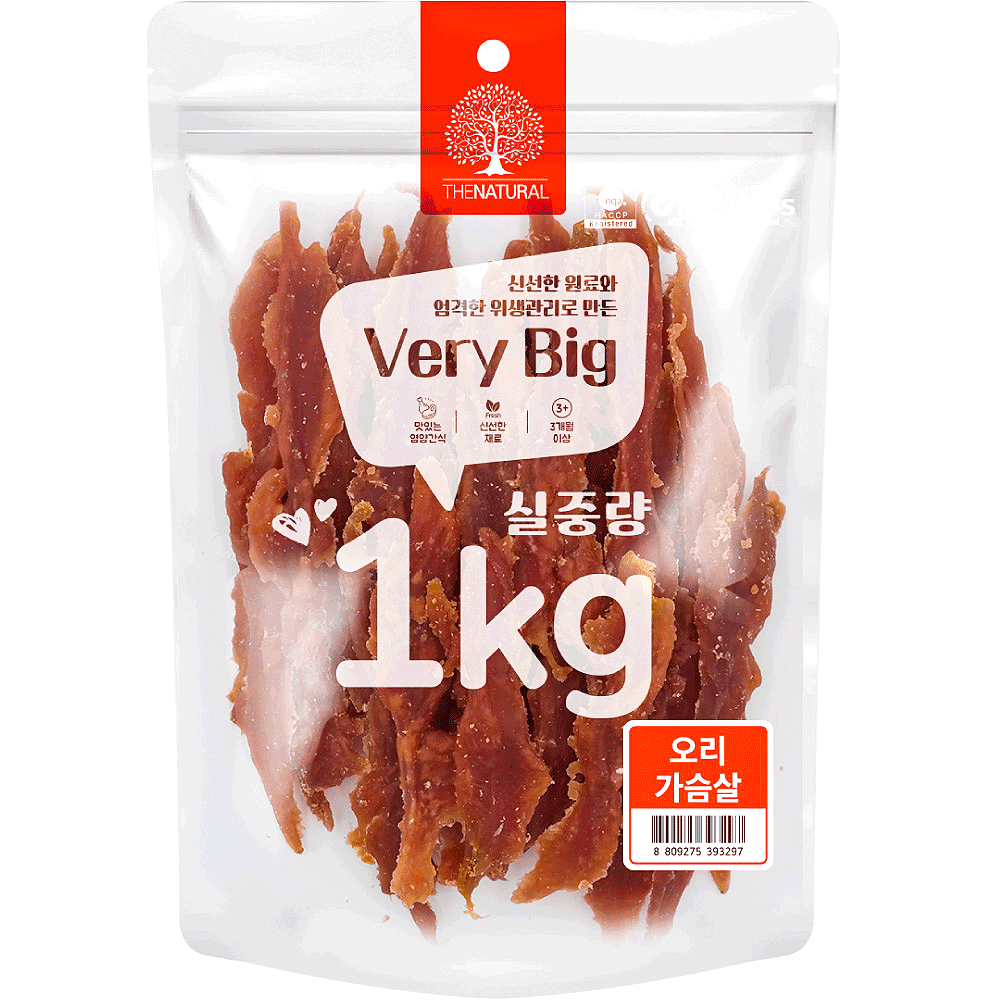더내추럴 강아지 베리빅 육포, 오리가슴살, 1kg, 1개 16,780원