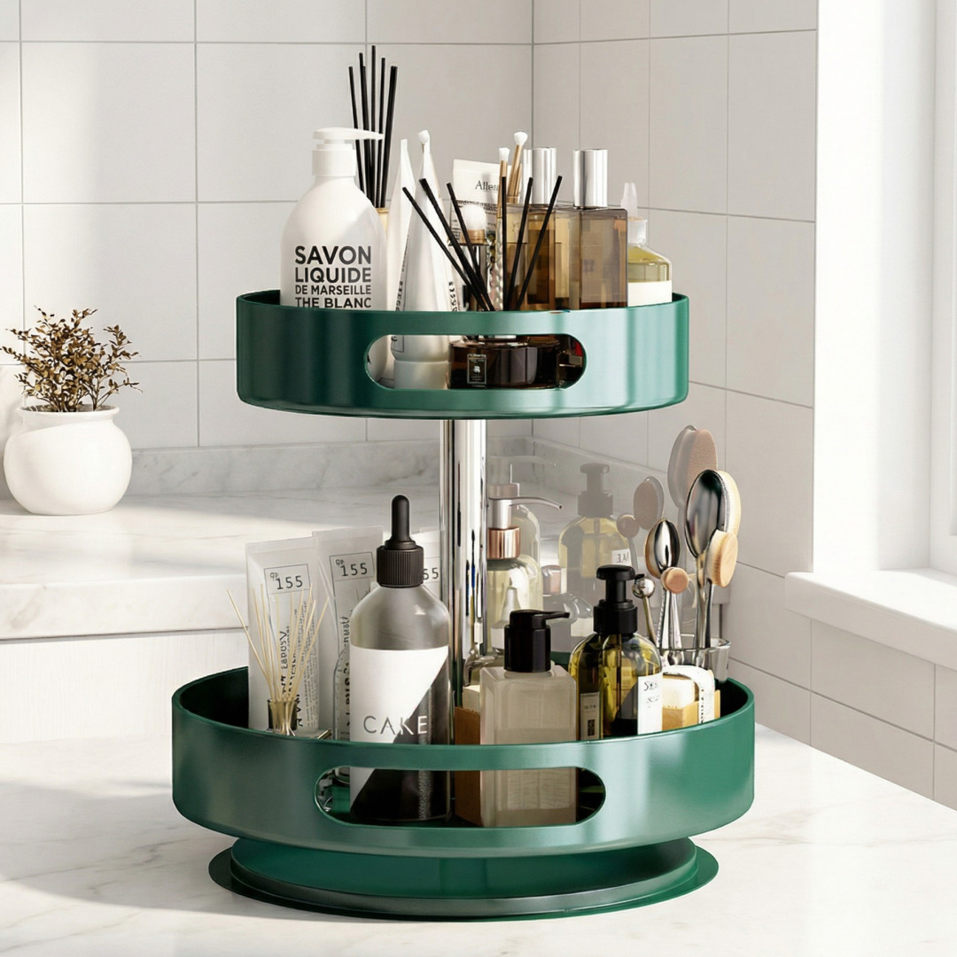 찬란한쇼핑 고급형 다용도 회전 트레이 대용량 양념통 냉장고 화장품 정리함 24,400원