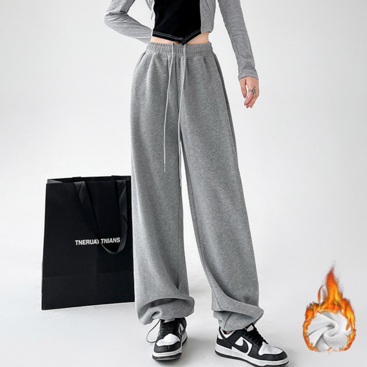 MS HOME 여성 와이드 트레이닝 팬츠 스트링 데일리 사계절 25,900원