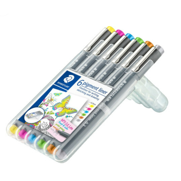 스테들러 피그먼트 라이너 308 파스텔 컬러 6색세트 39,800원