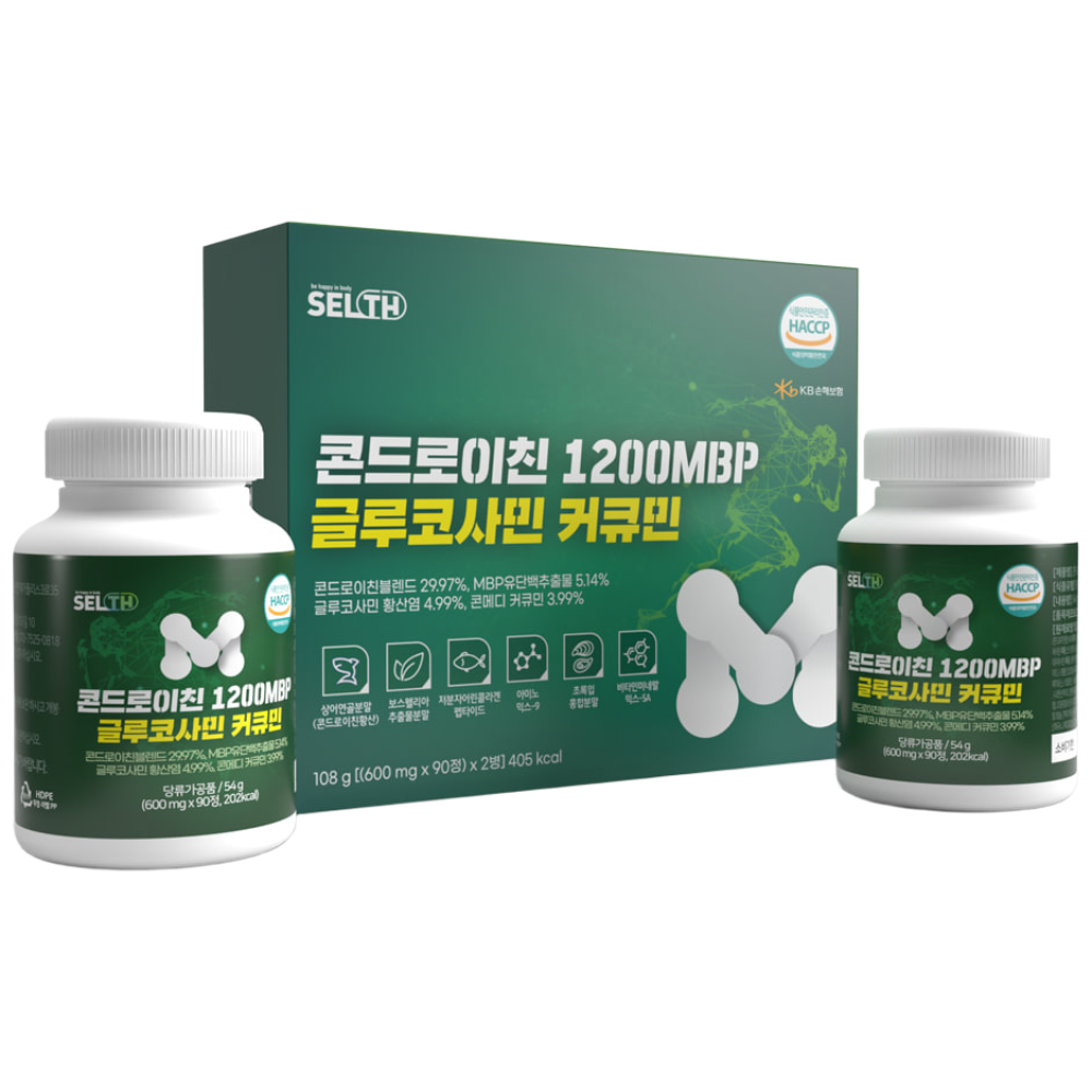 (선물세트)미국산 상어연골분말말콘드로이친1200MBP글루코사민커큐민(90정 6병), 90정 98,700원