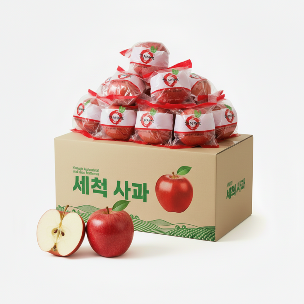 [세척사과] 껍질째먹는 경북 고당도 사과, 1박스, 소과 4kg 27,900원