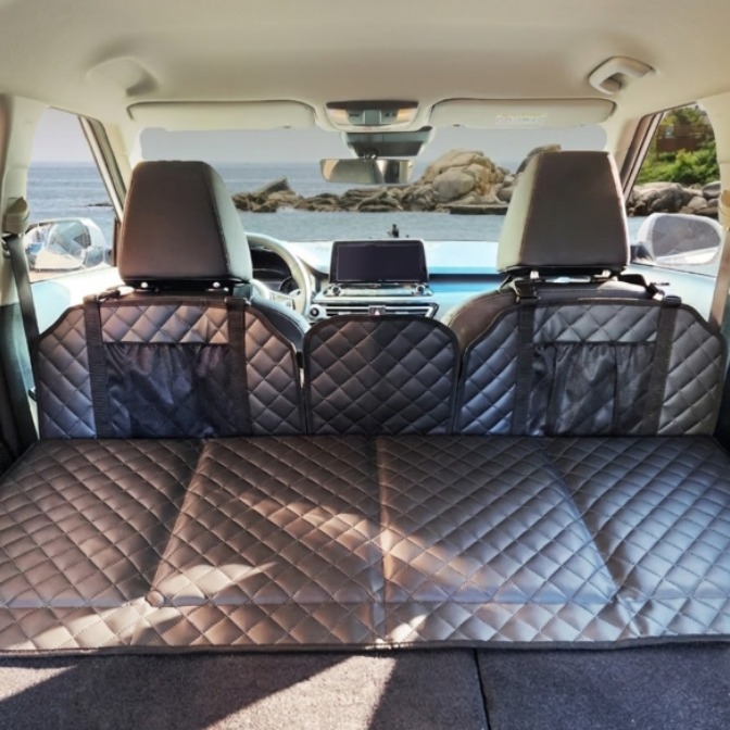 자동차 뒷좌석 차박 낚시 평탄화 보드 매트 suv 승용차 접이식 2열 3열 연결 확장, 블랙, 전차종 52,290원