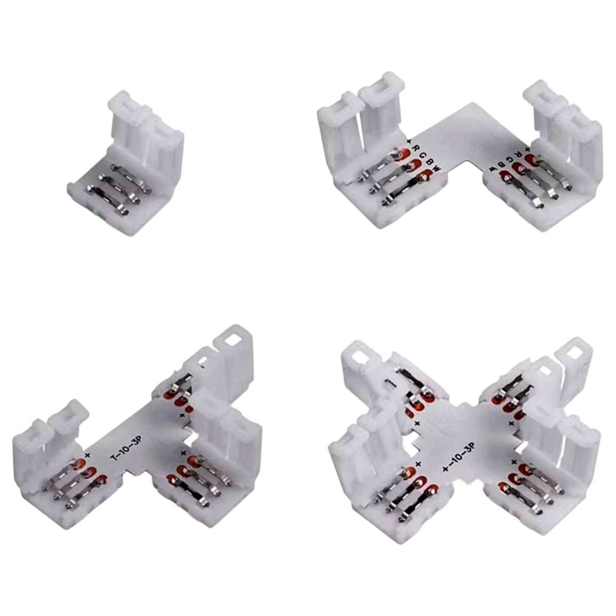 WS2812B용 LED바 연결 일체형 커넥터, 1개, 3P 1자 320원