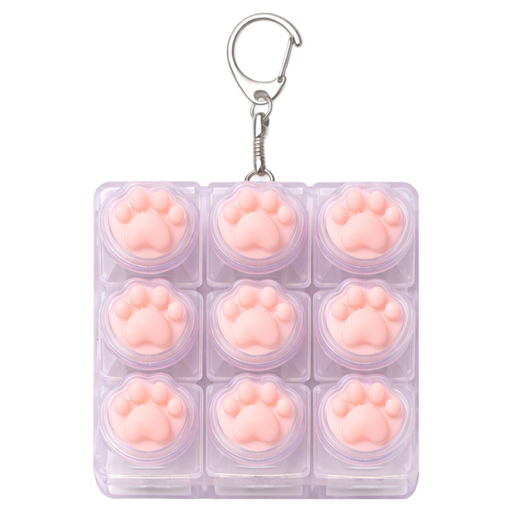 키플릭 고양이 발바닥 led 키보드 클리커 딸깍이 키캡키링9구, 클리어, 캣츠9구 10,650원