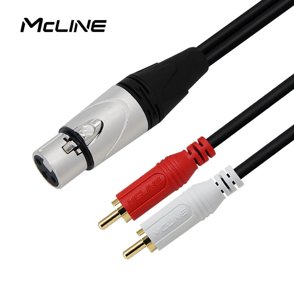 맥라인 MC-HA36 캐논 XLR 암-2RCA 5m 변환잭 스피커 앰프 음향 오디오 케이블 14,000원