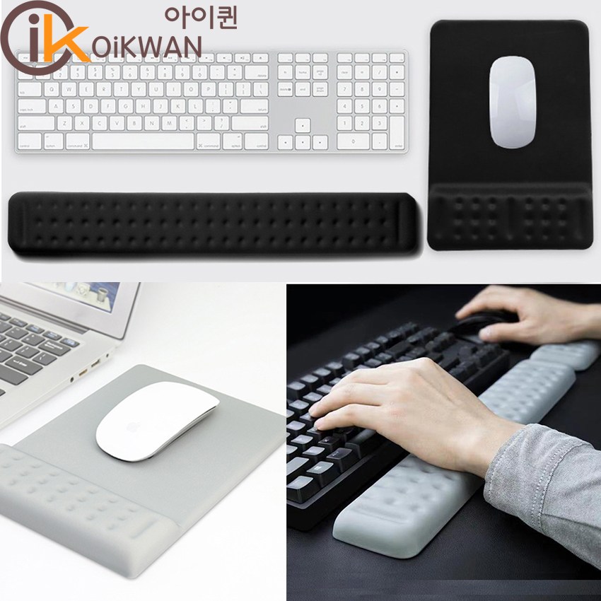 세트~! 고급형 팜레스트 키보드 손목받침대+ 마우스 손목보호대 세트 대형 소형 14,500원