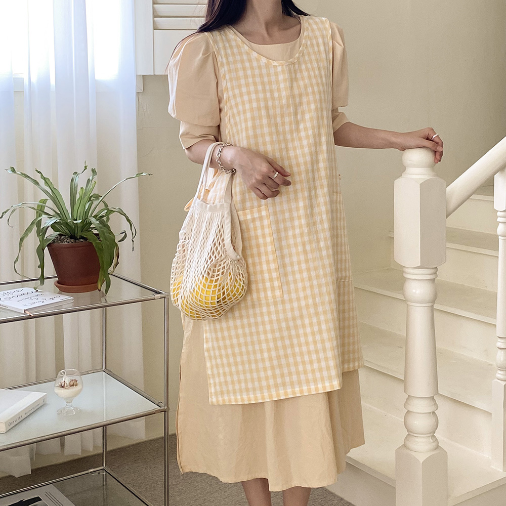 한스데이 체크 미니트임 앞치마 27,400원