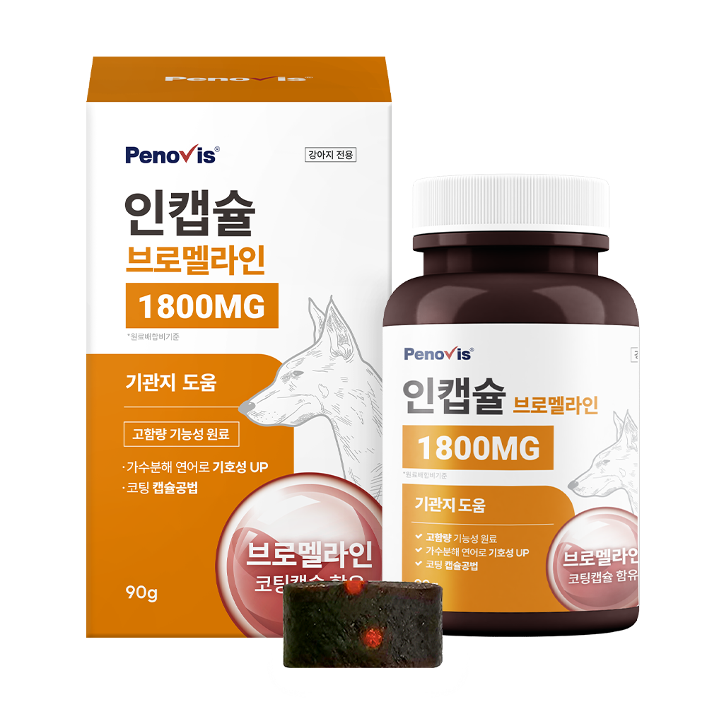 페노비스 강아지 기관지 영양제 인캡슐 브로멜라인, 90g, 호흡기/기관지, 1개 25,900원