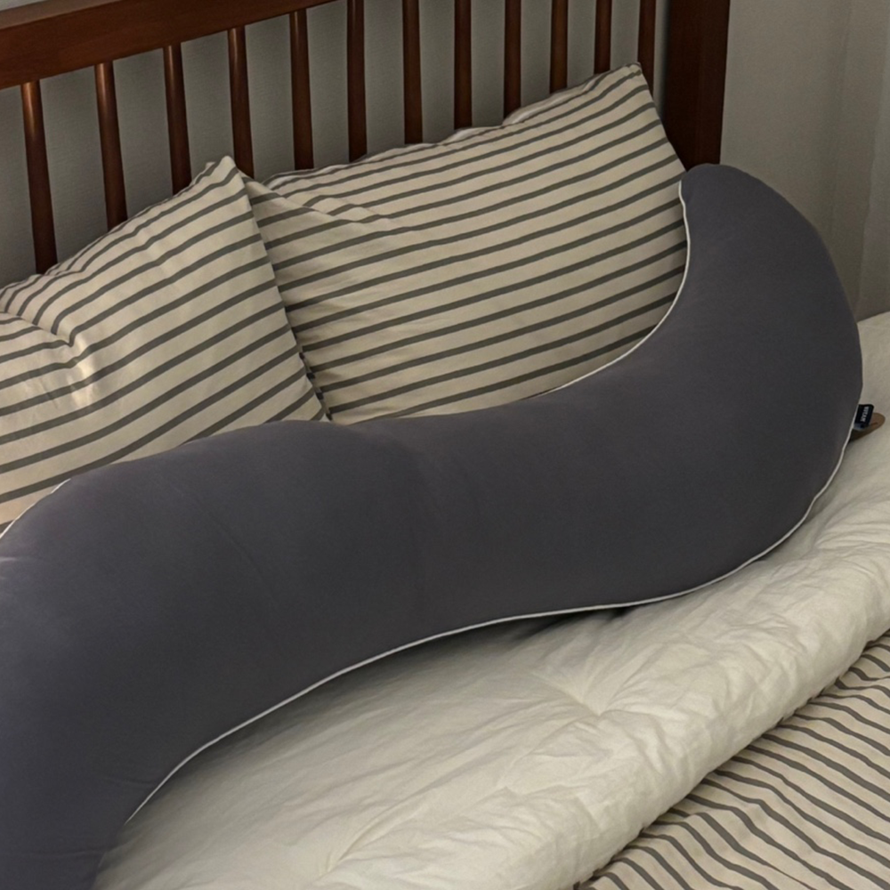 누잠 사계절 바나나 바디필로우 l S자 인체공학 전신베개, 다크그레이 49,800원