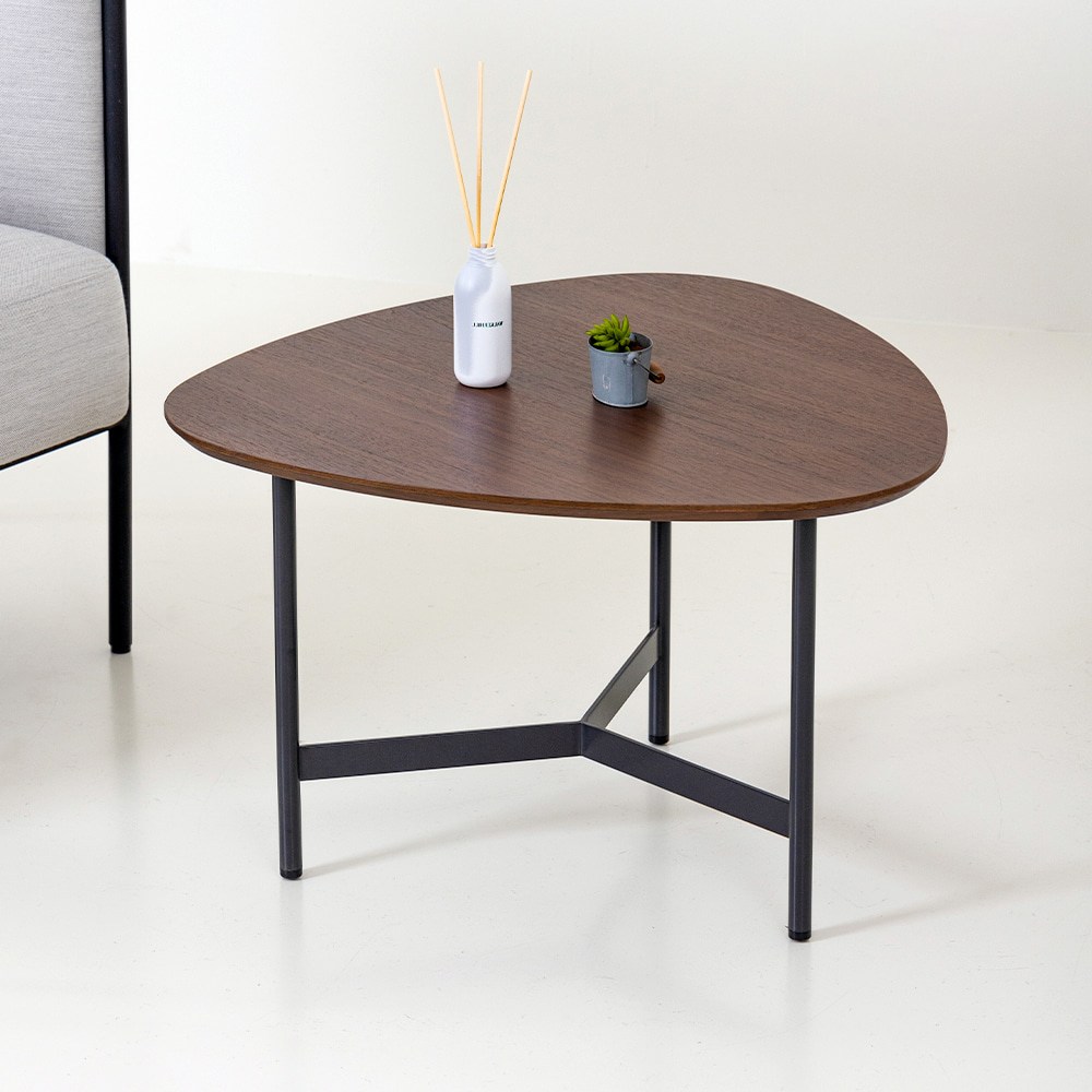 퍼니인어스 블룸 감성 모던 오브제 거실 소파 미들 테이블, 월넛 390,000원