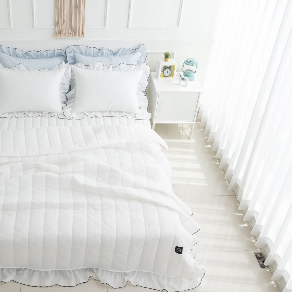 천연 원단 뱀부 시어서커 여름 이불 세트 o 나리 스노우 리플 그레이 블루 화이트 시원한 지중해풍 파스텔톤 컬러 슈퍼 싱글 퀸 라지킹 이스턴킹 킹 사이즈 패드 50x70 베개 커버 33,900원