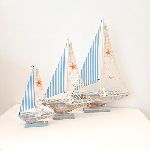 [왓위셀] 파스텔 배 돗단배 요트 모형 여름 바다 지중해 인테리어 장식 소품 23,900원