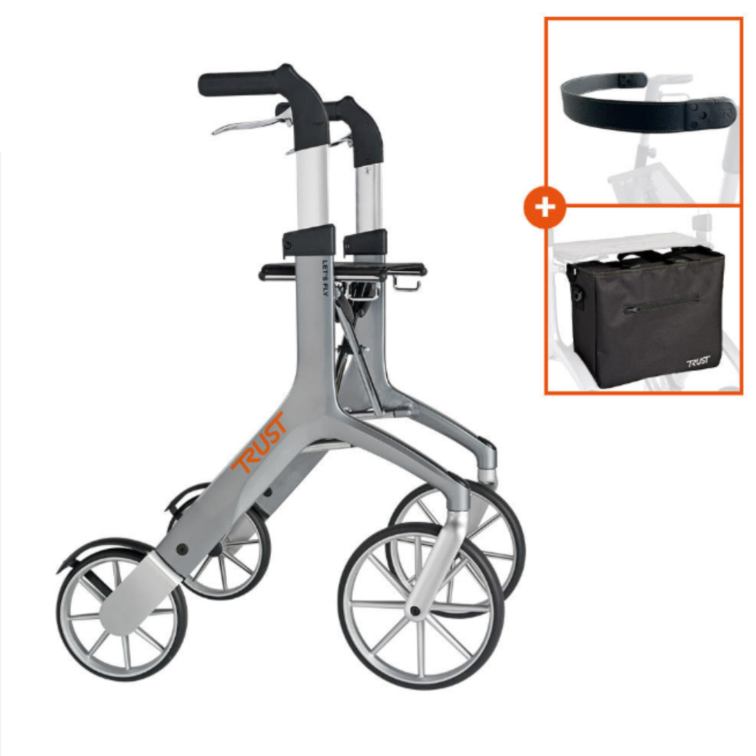 트러스트케어 어르신 노인보행기 렛츠 플라이 그레이 경량형 보행보조기 실버카 복지용구+좋은의료기 카탈로그 63,150원