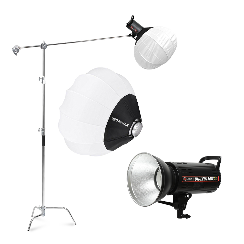 의류 촬영 인물 음식 제품 스튜디오 지속광 쇼핑몰촬영 조명 썬빔라이트 150W 젬볼 C스탠드 풀세트 415,840원
