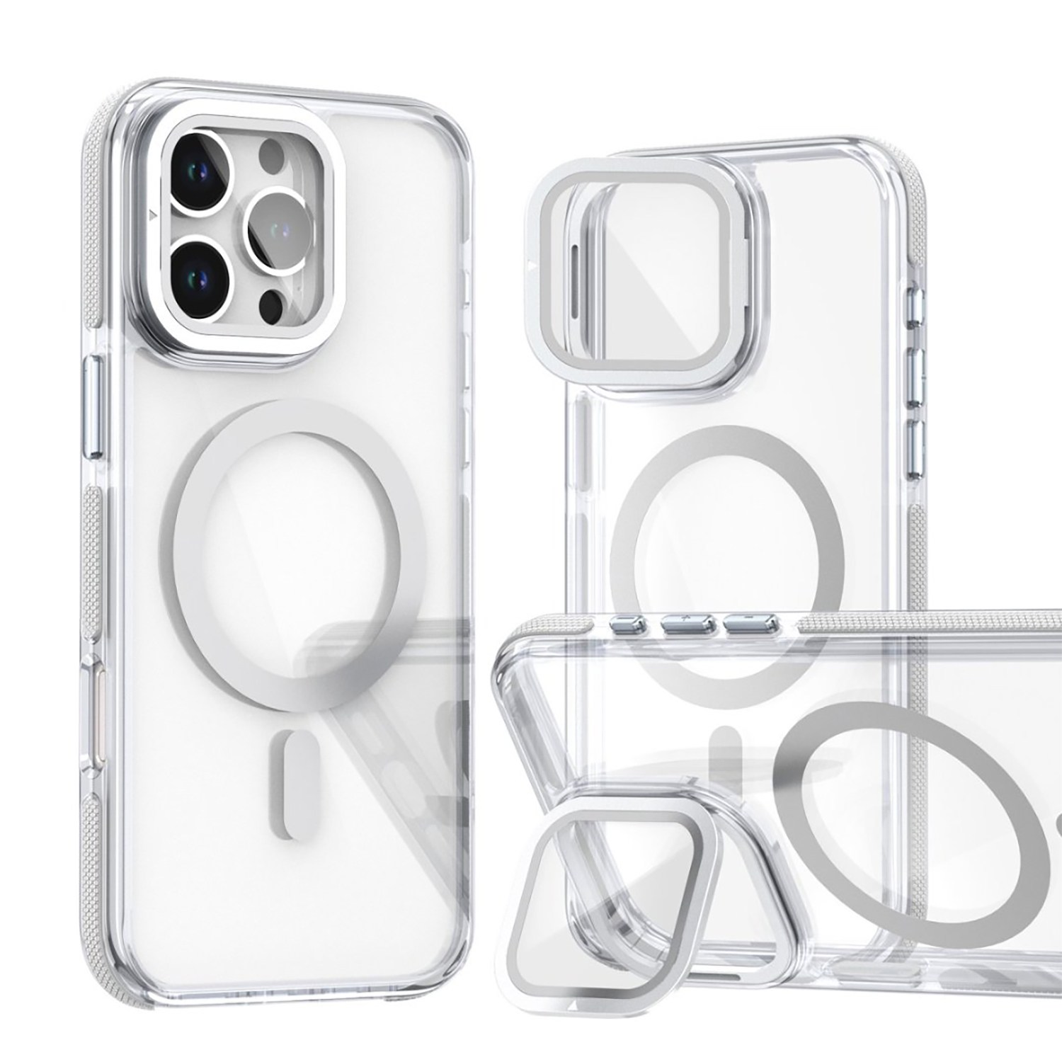 카메라 보호 마그네틱 거치대 휴대폰 케이스적용 아이폰 16 프로/16 프로맥스 맥세이프 케이스 휴대폰 거치대 렌즈 보호 필름 일체형 케이스XIPSJKJTZJ 26,000원