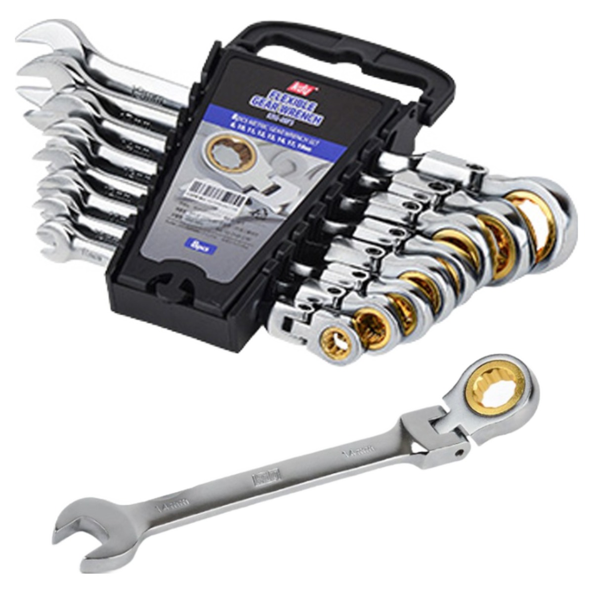 케이디와이 플렉시블기어렌치 KRG-08FS (블루) 8종세트 36,100원