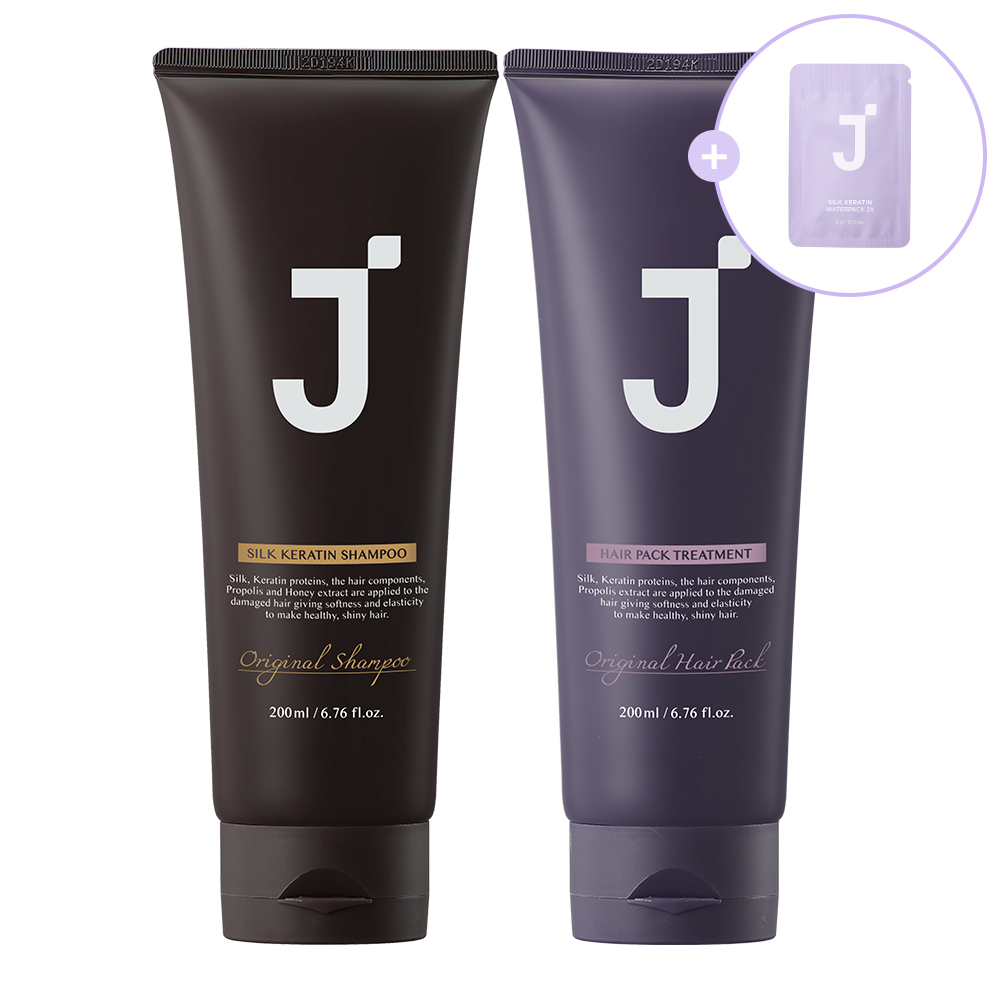 제이숲 헤어 2종 여행용 세트(샴푸 200g+트리트먼트 200g+워터팩2X 3g 5매) 18,800원