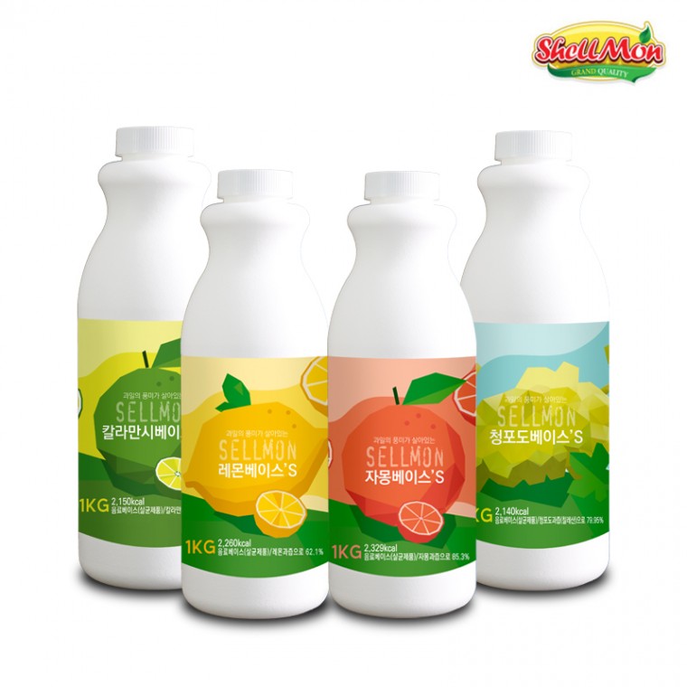 쉘몬 과일 농축액 액상타입 베이스 1kg 모음전/시럽/원액/에이드 19,320원