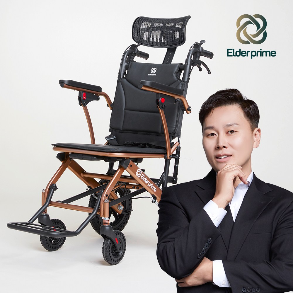 [엘더프라임] 미러쥬 휴대용 여행용 접이식 경량 휠체어 실버카 효도카 437,500원