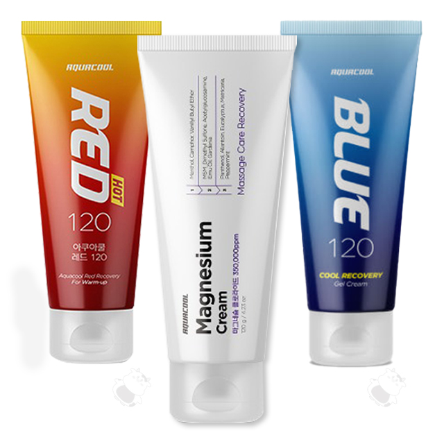 아쿠아쿨 레드 + 블루 + 마그네슘 스포츠 리커버리 젤 35,000원