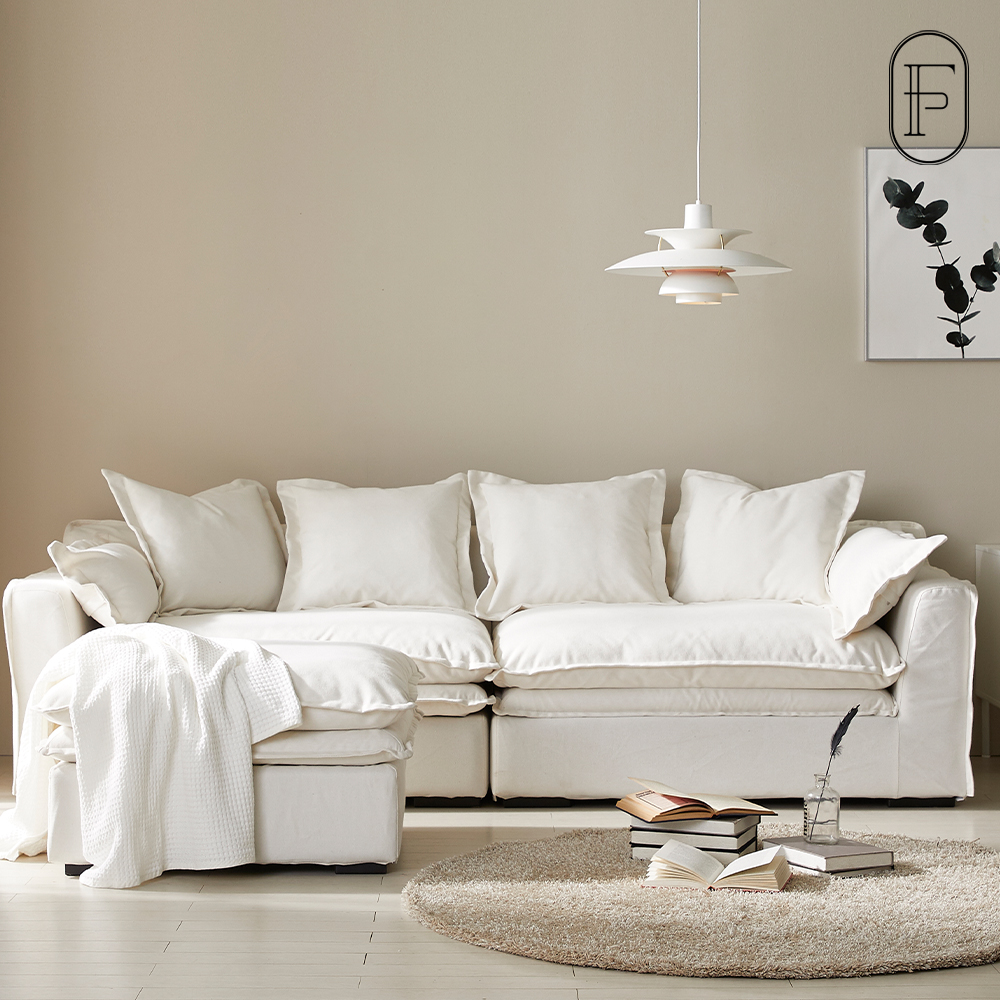 퍼피노 구스+덕 4인용 모듈 소파+스툴 세트 방문설치 899,000원