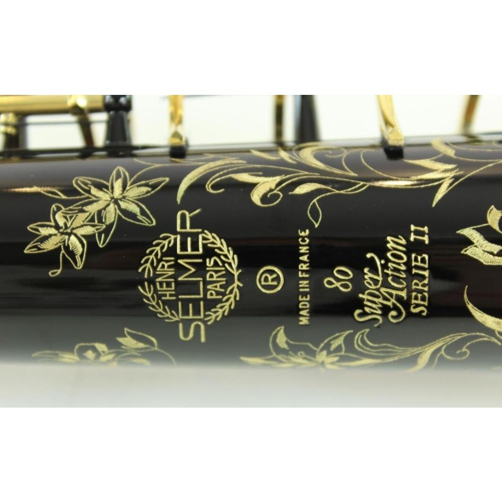 Selmer SS-802 황동 스트레이트 B 플랫 소프라노 색소폰 키 유형 매트 블랙 골드 Carve 패턴 485,000원