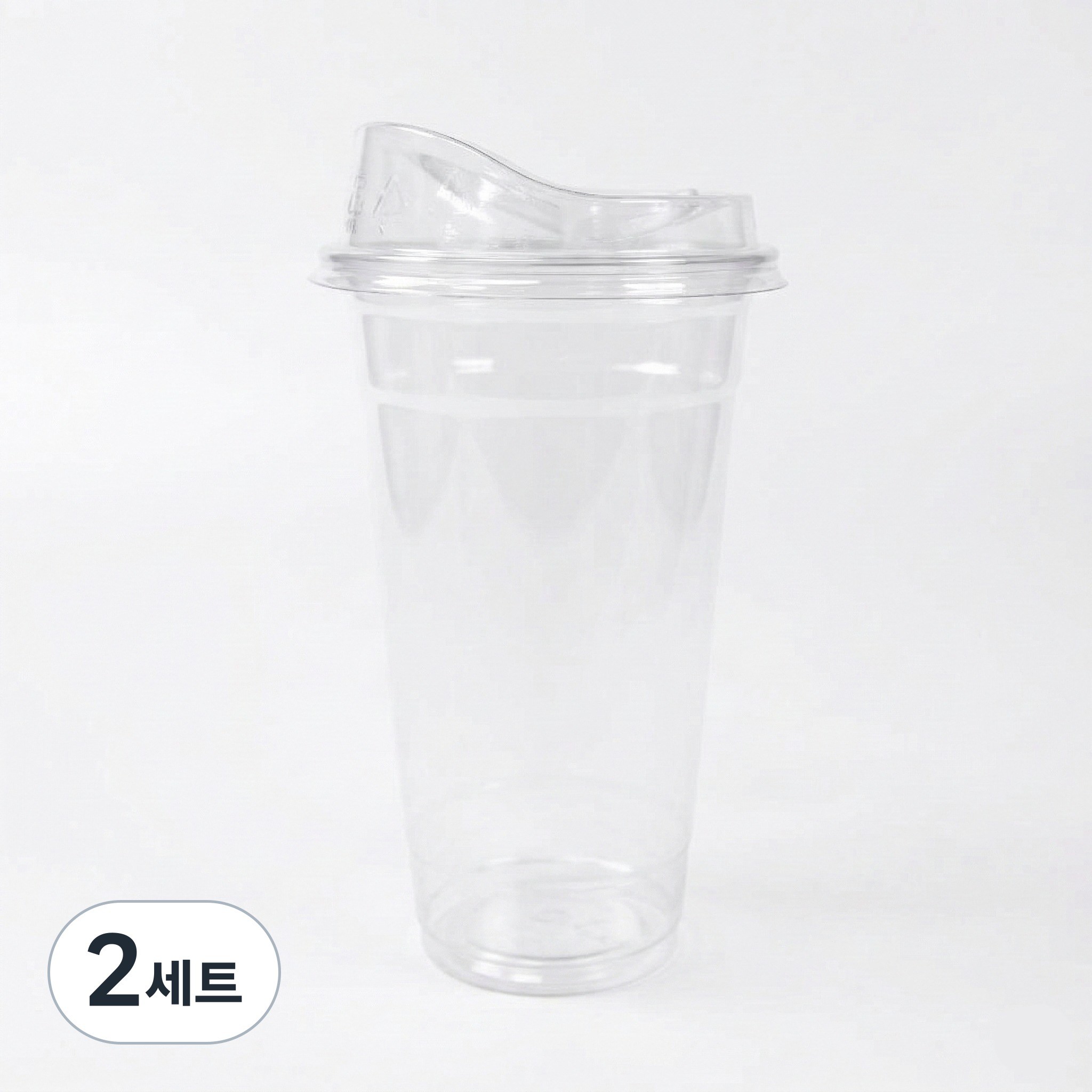 [롱개폐리드+투명컵100P] 92파이 일회용 테이크아웃 플라스틱PET컵 뚜껑세트, 2세트, 100개입, 480ml 37,000원